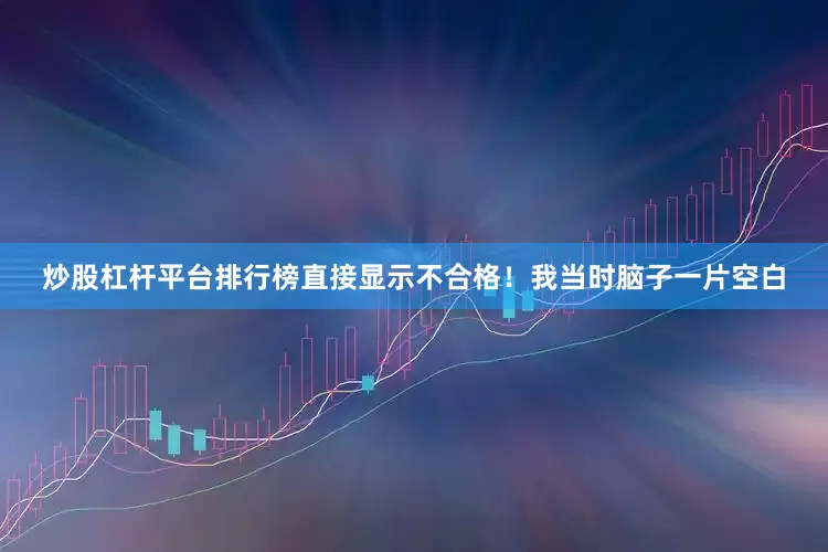 炒股杠杆平台排行榜直接显示不合格！我当时脑子一片空白